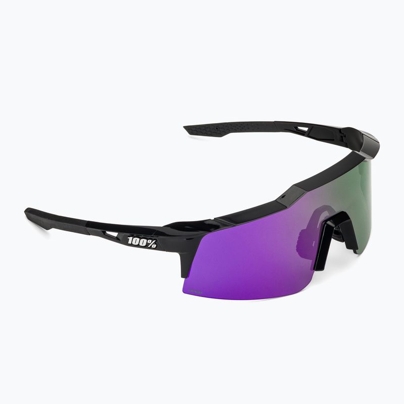 Akiniai nuo saulės 100 % Speedcraft SL polished black/hiper polarized lavender mirror 2