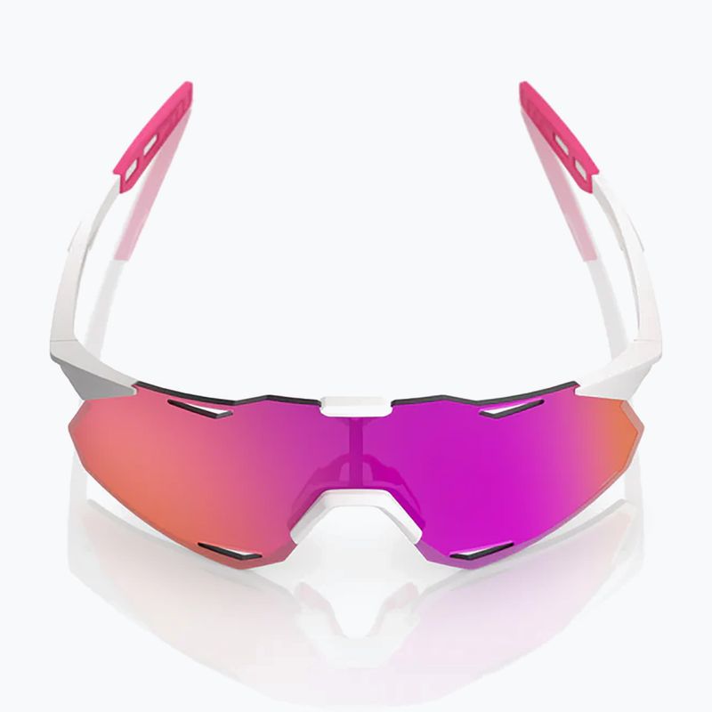 Saulės akiniai 100% Hypercraft XS matte white/pink/hiper vital pink mirror 3