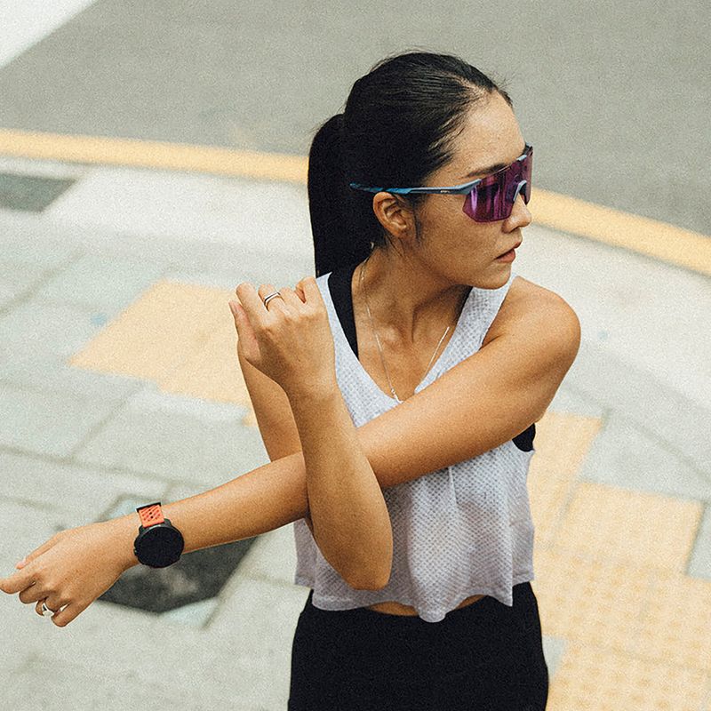 Saulės akiniai 100% Hypercraft SQ satin storm metallic/purple mirror 5