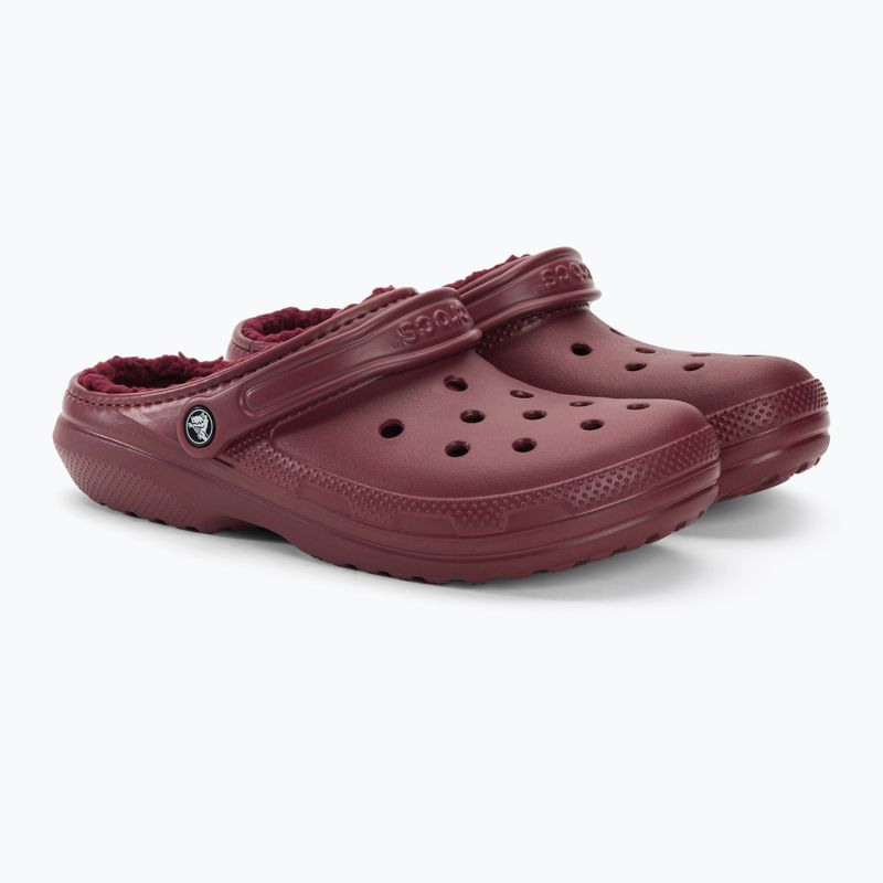 "Crocs Classic Lined Clog" šlepetės bordeaux 5