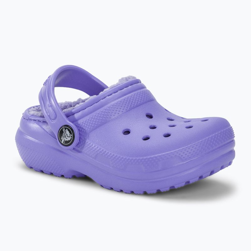 "Crocs Classic Lined digital violet" vaikiškos šlepetės 2