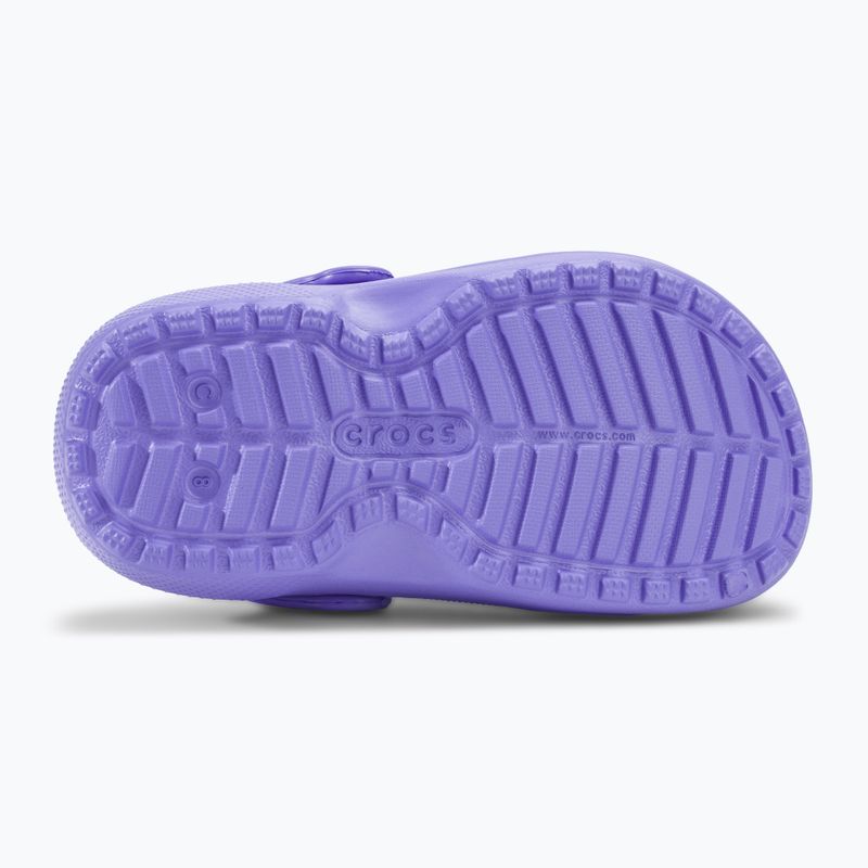 "Crocs Classic Lined digital violet" vaikiškos šlepetės 5