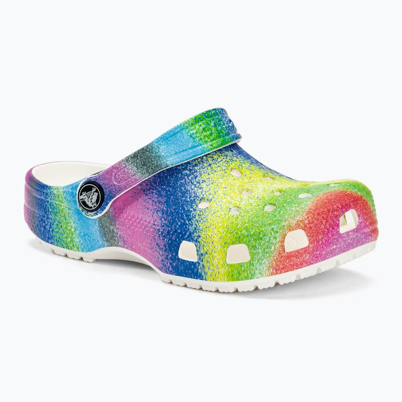 Vaikiškos šlepetės Crocs Classic Spray Dye white/multi