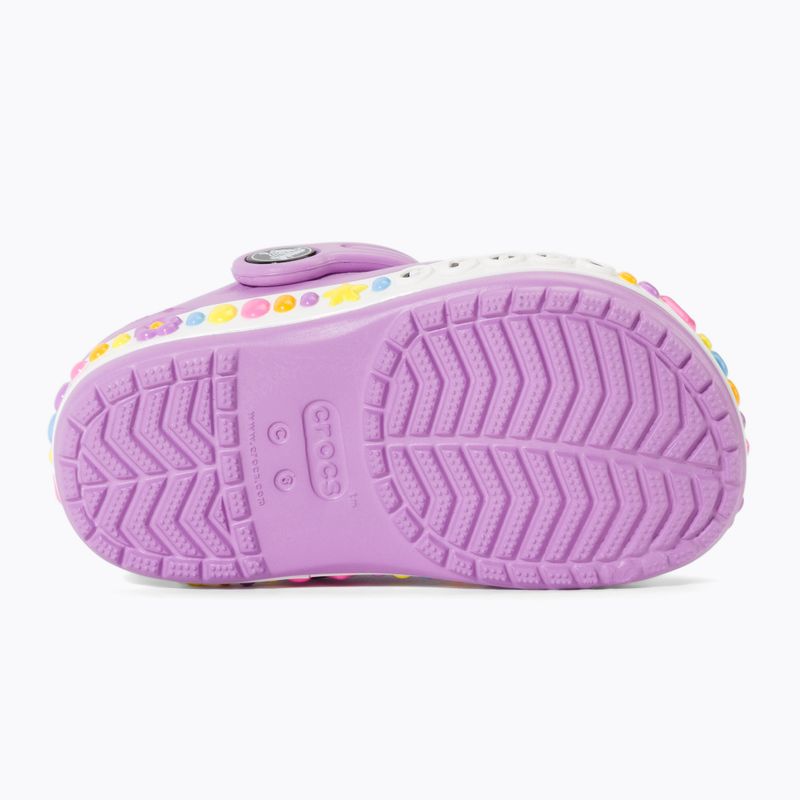 Vaikiškos šlepetės Crocs Bayaband Charm Band Clog Toddler orchid 5