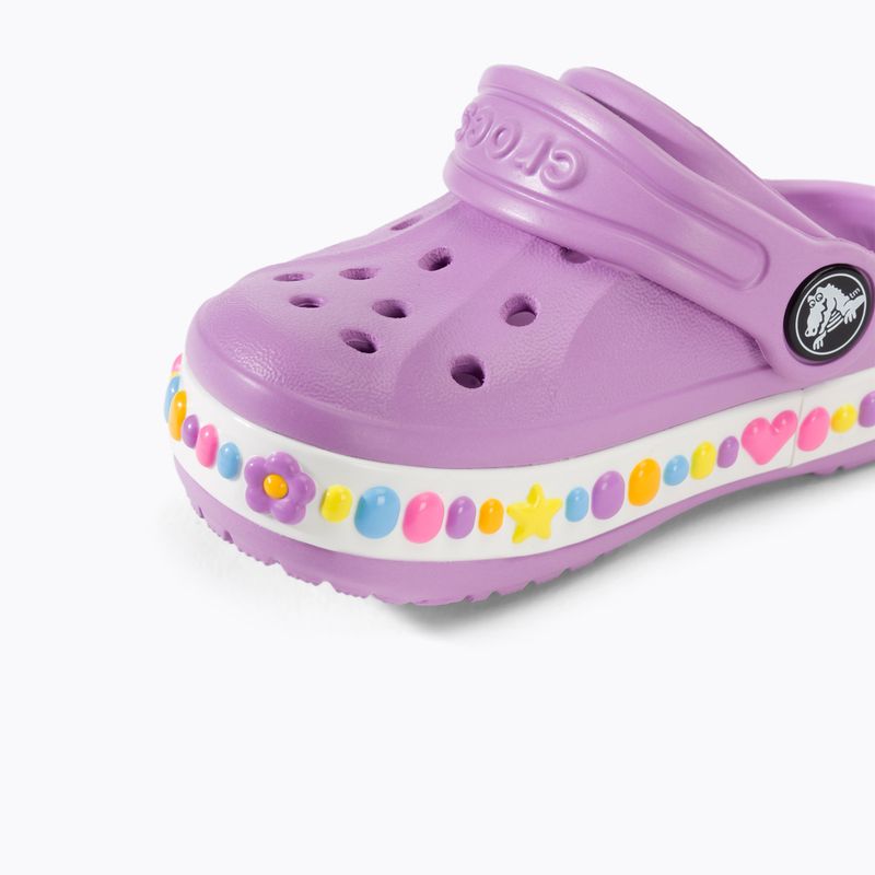 Vaikiškos šlepetės Crocs Bayaband Charm Band Clog Toddler orchid 8