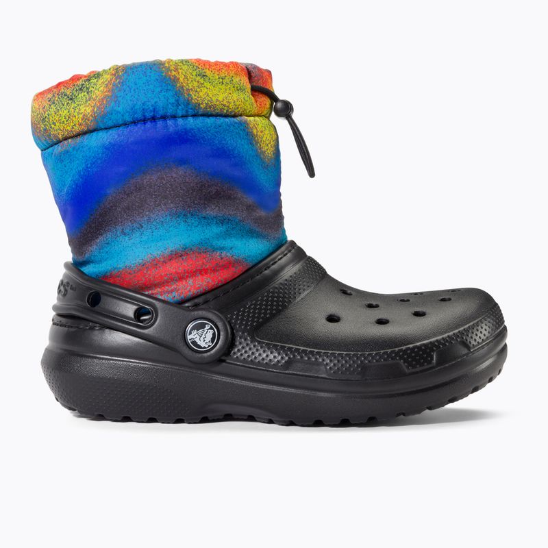 Vaikiški sniego batai Crocs Classic Lined Spray Dye Boot Kids black/multi 2