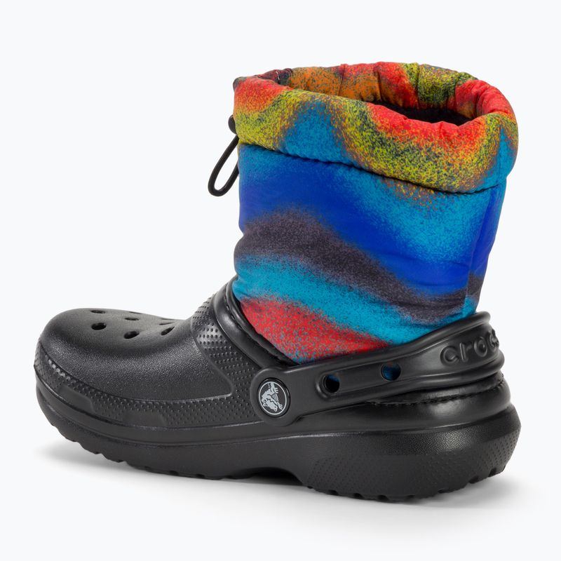 Vaikiški sniego batai Crocs Classic Lined Spray Dye Boot Kids black/multi 3