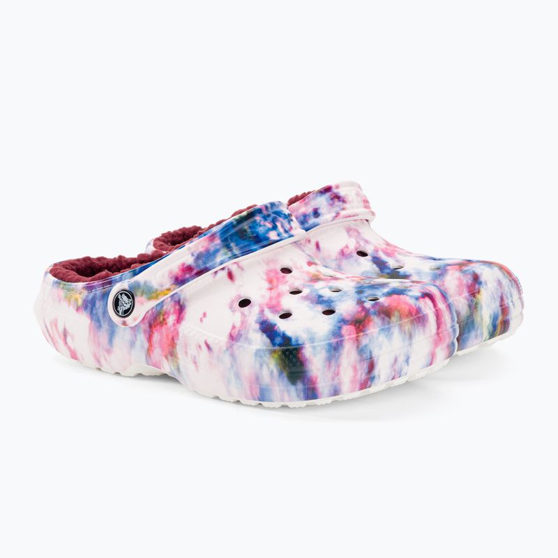 Moteriškos Crocs Classic Lined Tie Dye Clog bordeaux/multi šlepetės 5