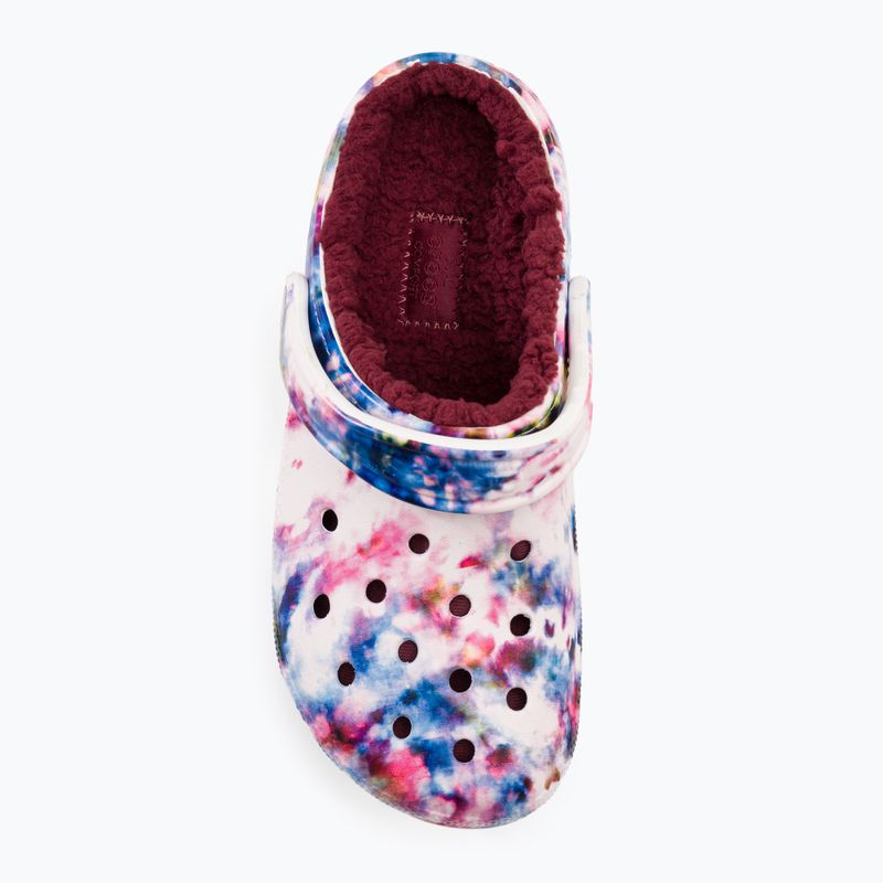 Moteriškos Crocs Classic Lined Tie Dye Clog bordeaux/multi šlepetės 7