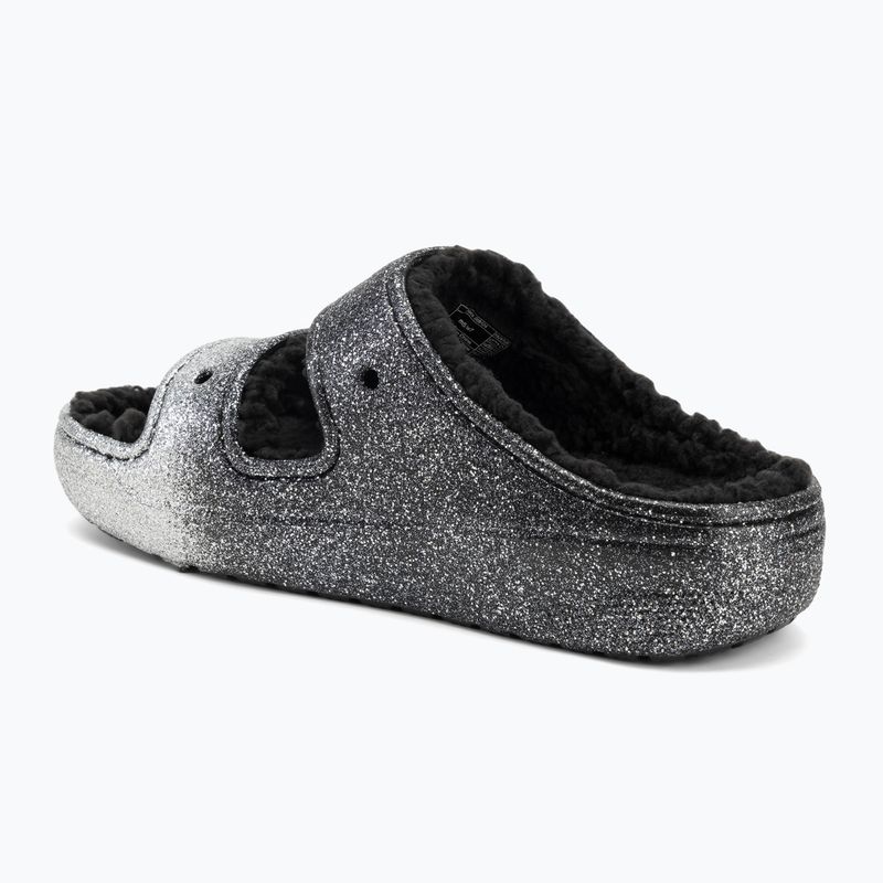 Šlepetės Crocs Classic Cozzzy Glitter Sandal black/silver 3