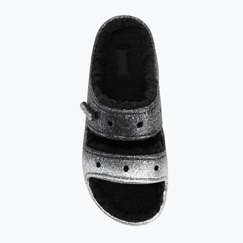 Šlepetės Crocs Classic Cozzzy Glitter Sandal black/silver 5