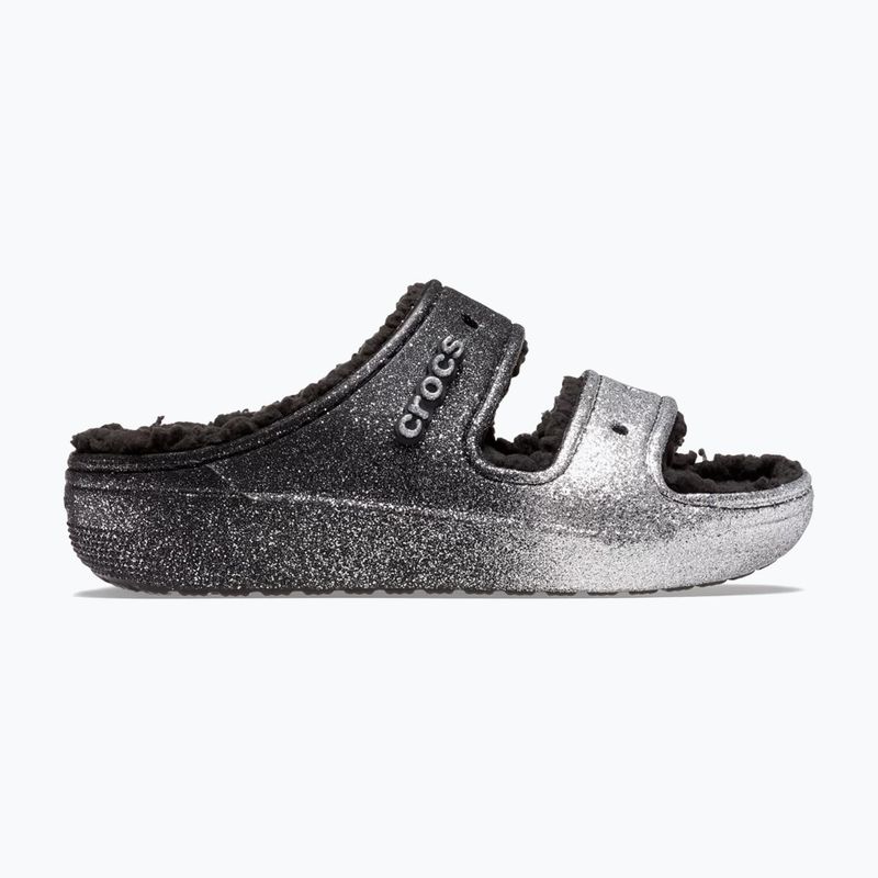Šlepetės Crocs Classic Cozzzy Glitter Sandal black/silver 2
