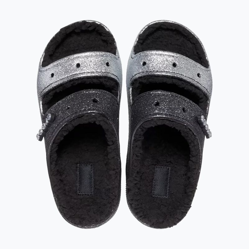 Šlepetės Crocs Classic Cozzzy Glitter Sandal black/silver 5