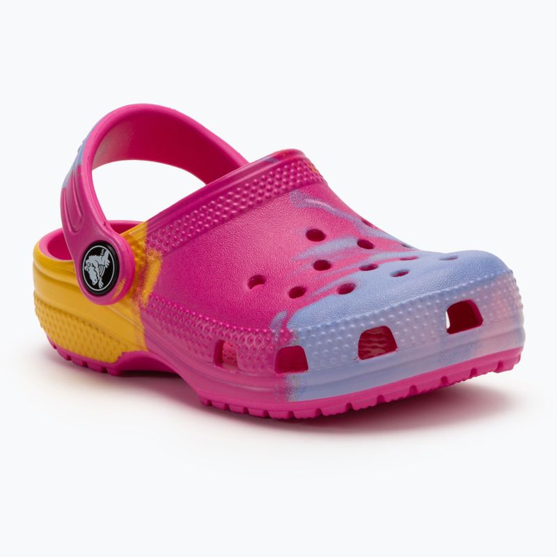 Vaikiškos šlepetės Crocs Classic Ombre Clog Toddler juice/multi 2