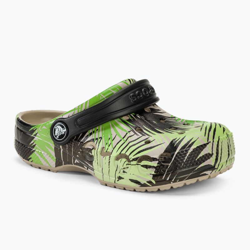 Paauglių šlepetės Crocs Baya Seasonal Printed Clog cobblestone/tropical 2