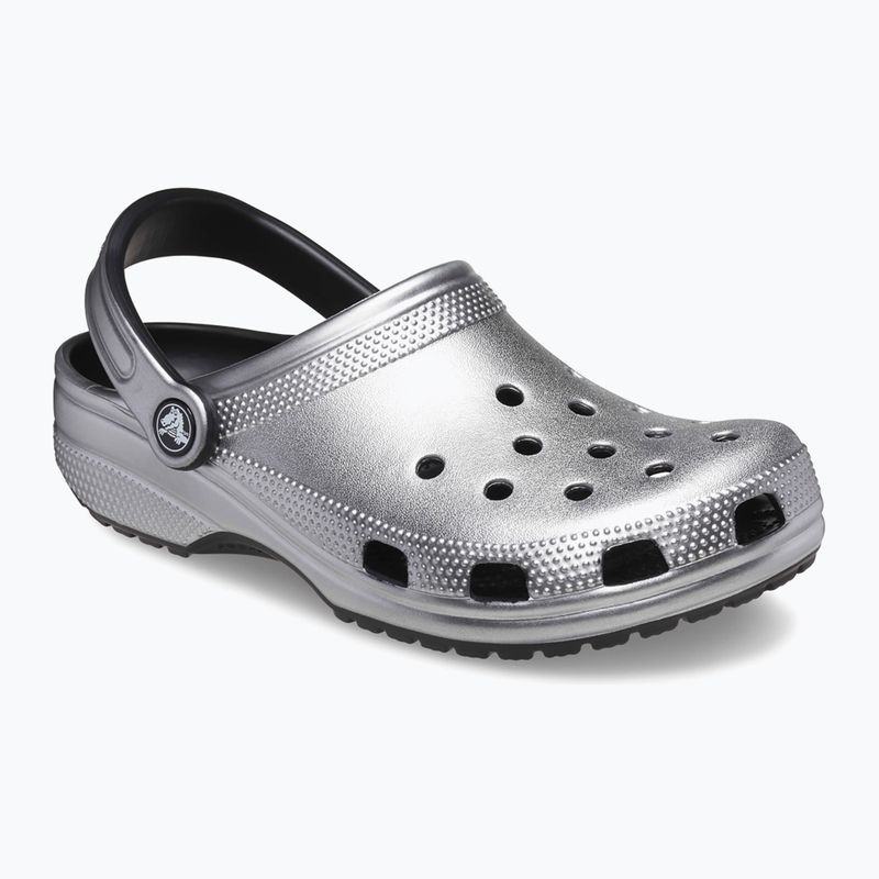Šlepetės Crocs Classic silver/metallic 9