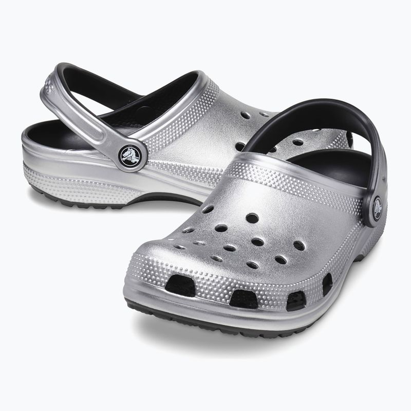 Šlepetės Crocs Classic silver/metallic 11