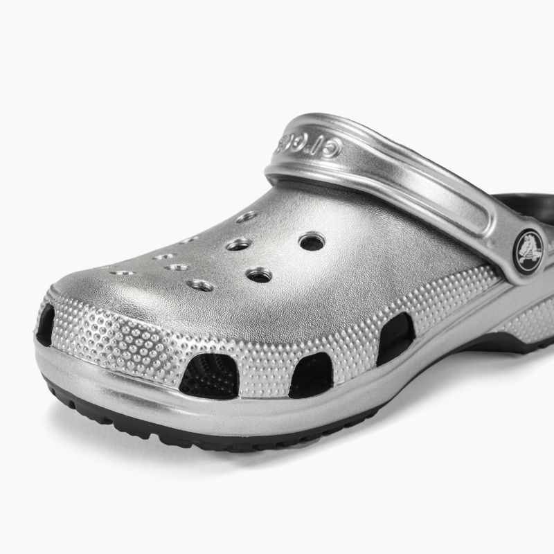 Šlepetės Crocs Classic silver/metallic 8