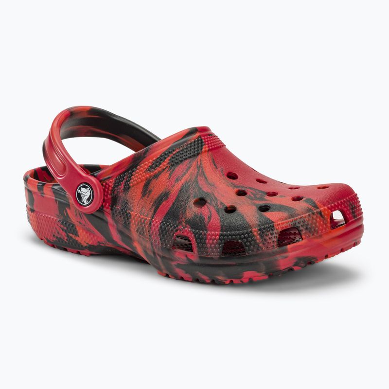 "Crocs Classic Marbled Clog" pipirų/juodos spalvos šlepetės 2