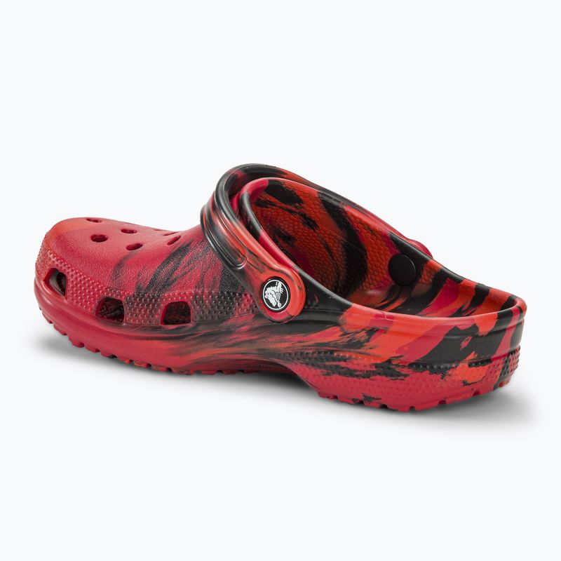 "Crocs Classic Marbled Clog" pipirų/juodos spalvos šlepetės 4