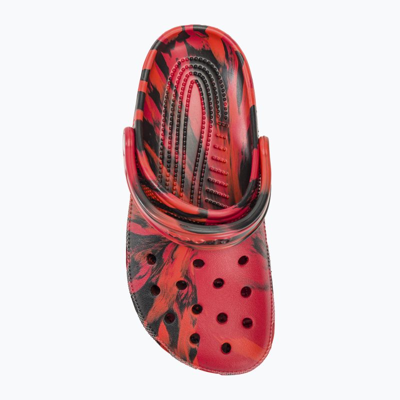 "Crocs Classic Marbled Clog" pipirų/juodos spalvos šlepetės 6