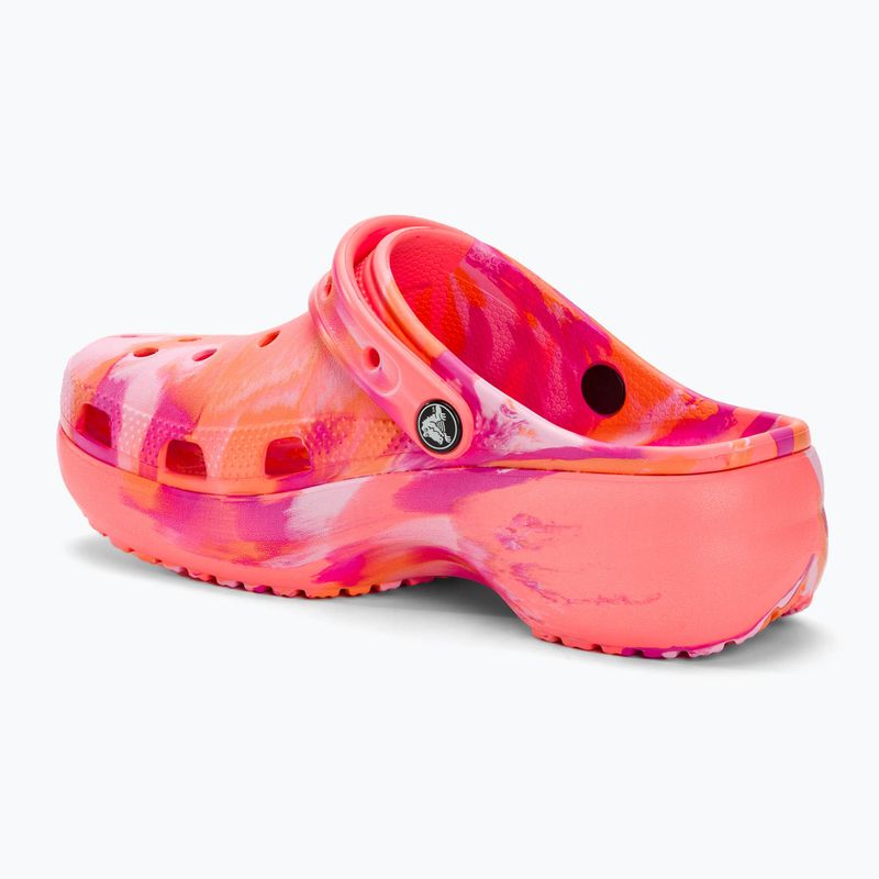 Moteriškos šlepetės Crocs Classic Platform Marbled guava/multi 4