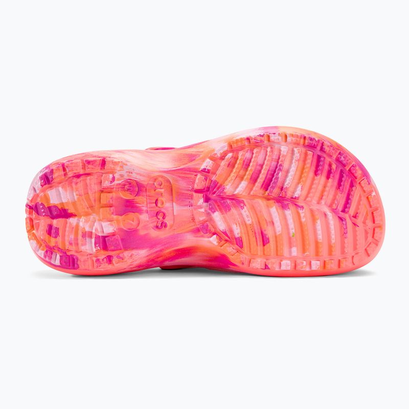 Moteriškos šlepetės Crocs Classic Platform Marbled guava/multi 5