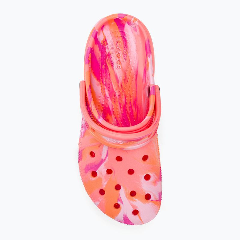 Moteriškos šlepetės Crocs Classic Platform Marbled guava/multi 6