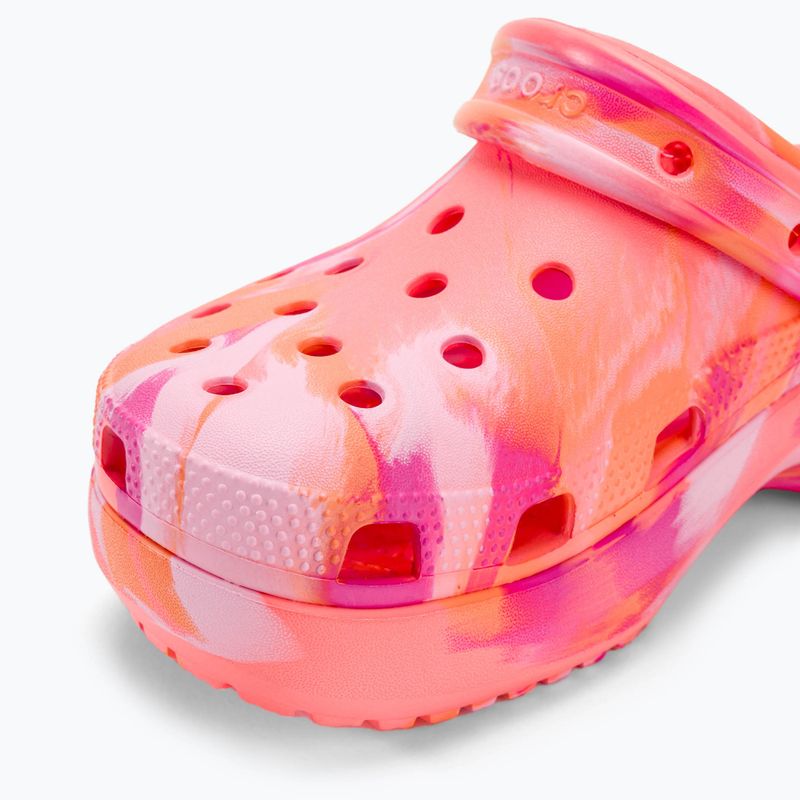 Moteriškos šlepetės Crocs Classic Platform Marbled guava/multi 8