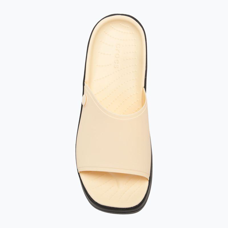 Moteriškos šlepetės Crocs Skyline Slide vanilla/black 5