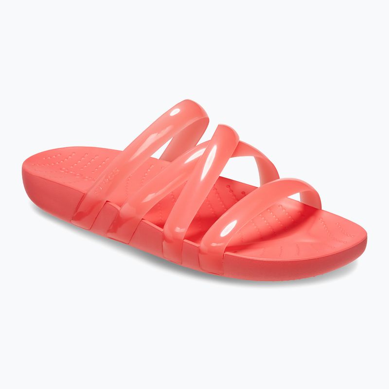 Moteriškos šlepetės Crocs Splash Glossy Strappy neon watermelon 8