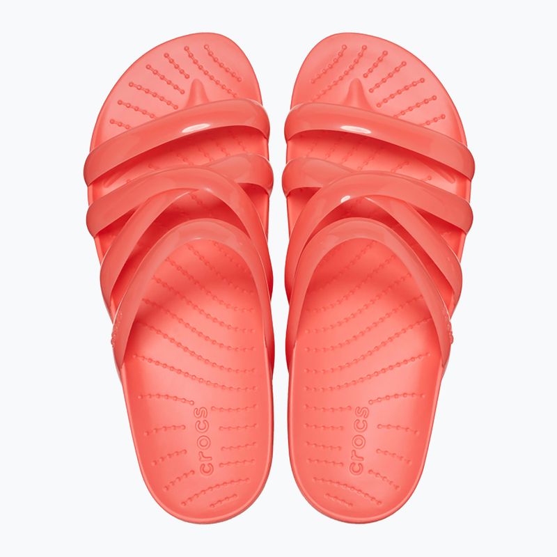 Moteriškos šlepetės Crocs Splash Glossy Strappy neon watermelon 12