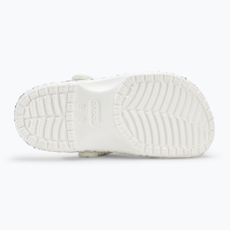 Vaikiškos šlepetės Crocs Classic Starry Glitter white 5