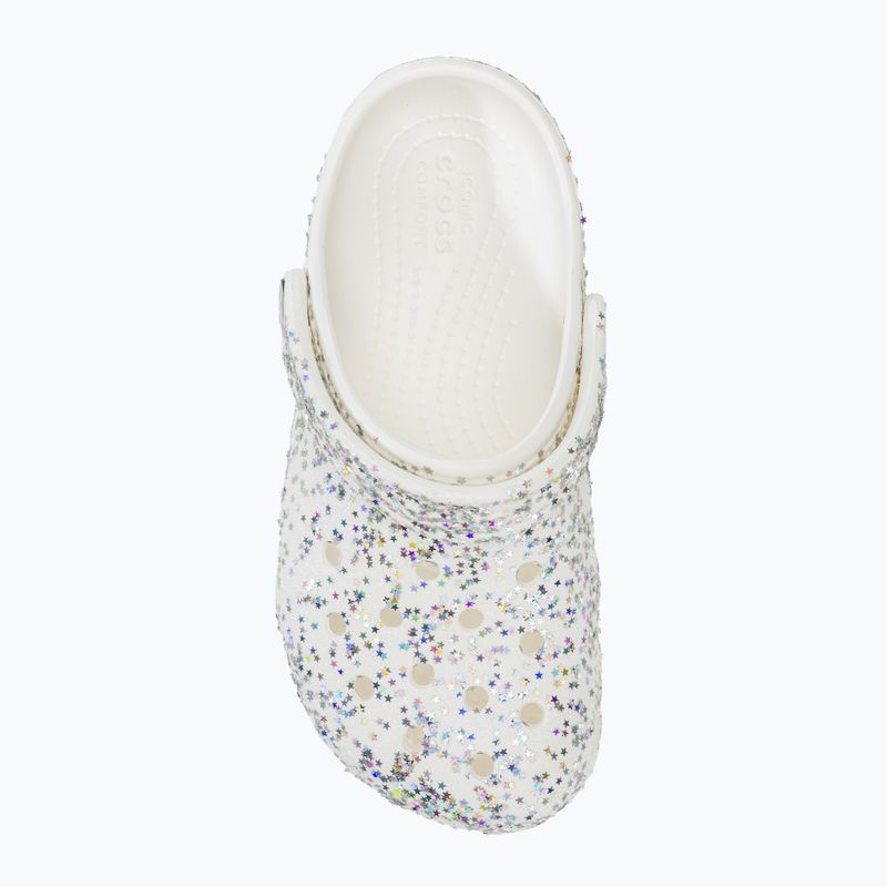 Vaikiškos šlepetės Crocs Classic Starry Glitter white 6