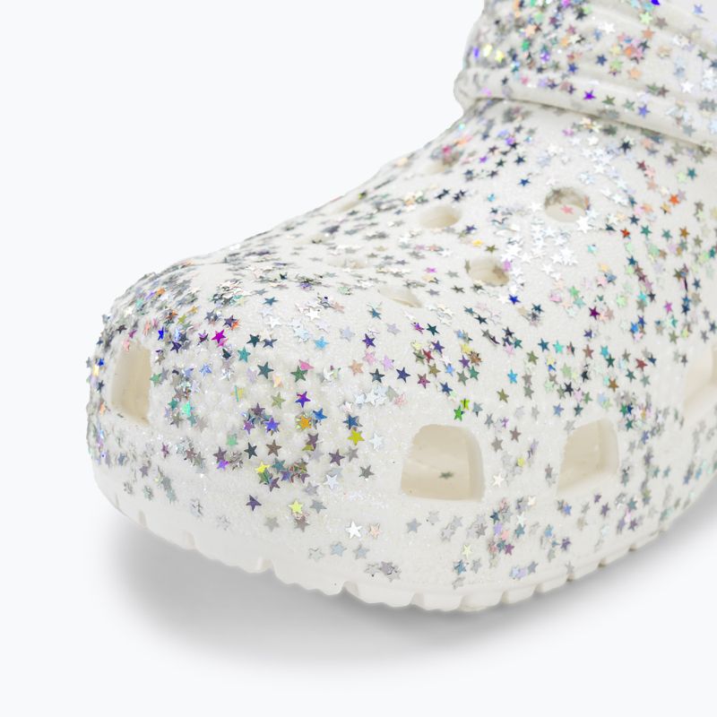 Vaikiškos šlepetės Crocs Classic Starry Glitter white 8