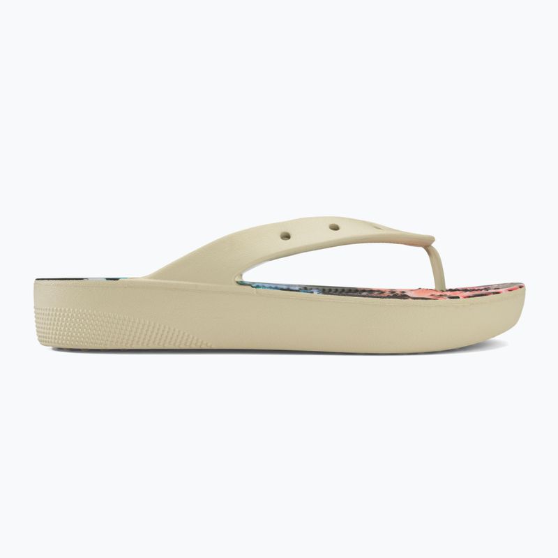 Moteriškos šlepetės Crocs Classic Platform Retro Resort bone/multi 2