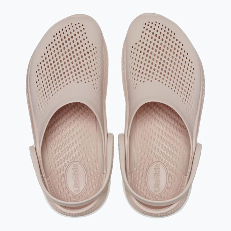 Moteriškos šlepetės per pirštą Crocs LiteRide 360 Clog pink clay/white 3