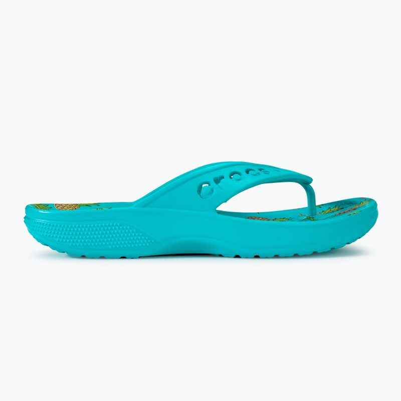 Moteriškos šlepetės per pirštą Crocs Baya II Graphic Flip digital aqua/multi 2