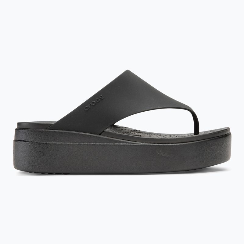 Moteriškos šlepetės per pirštą Crocs Brooklyn black 2