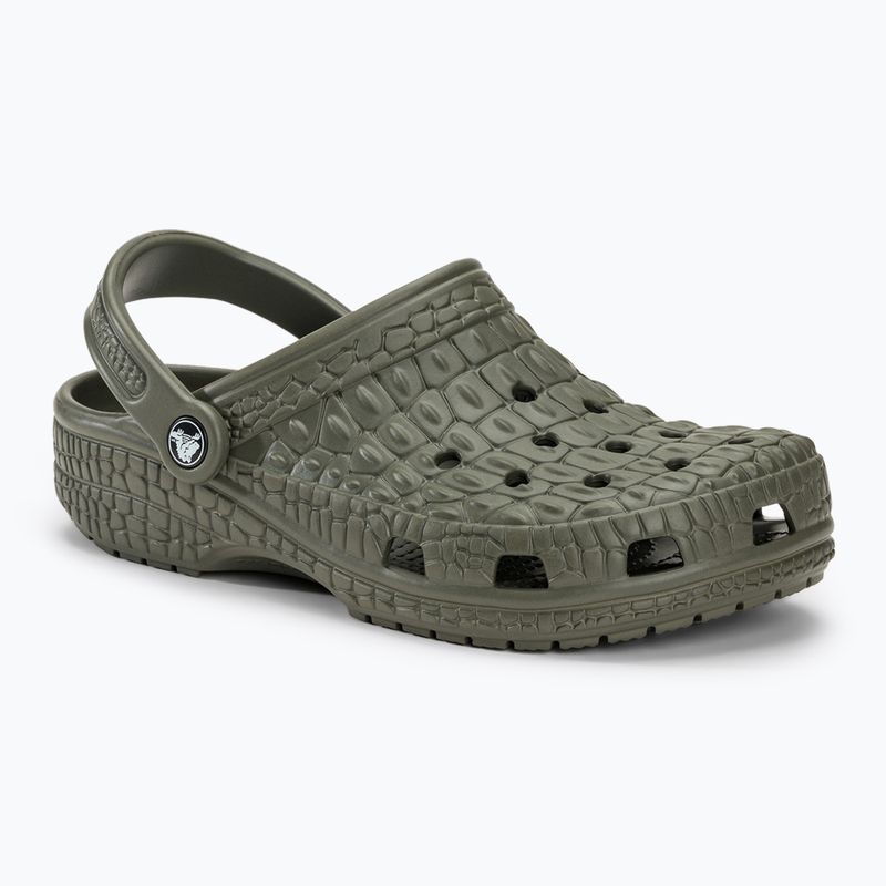 Crocs Classic Crocskin dusty olive šlepetės 2