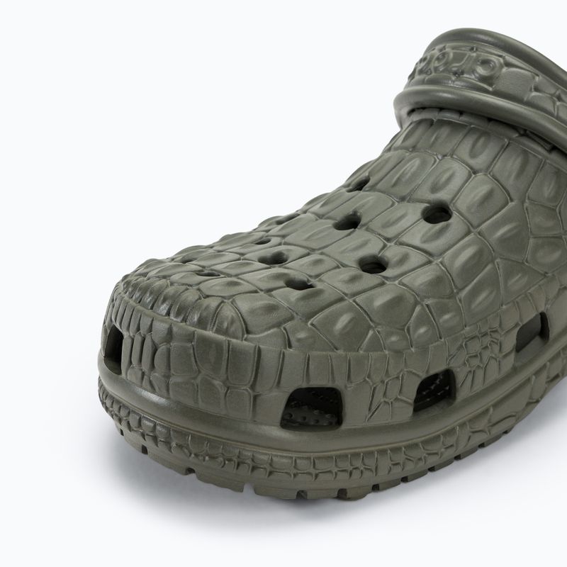 Crocs Classic Crocskin dusty olive šlepetės 8