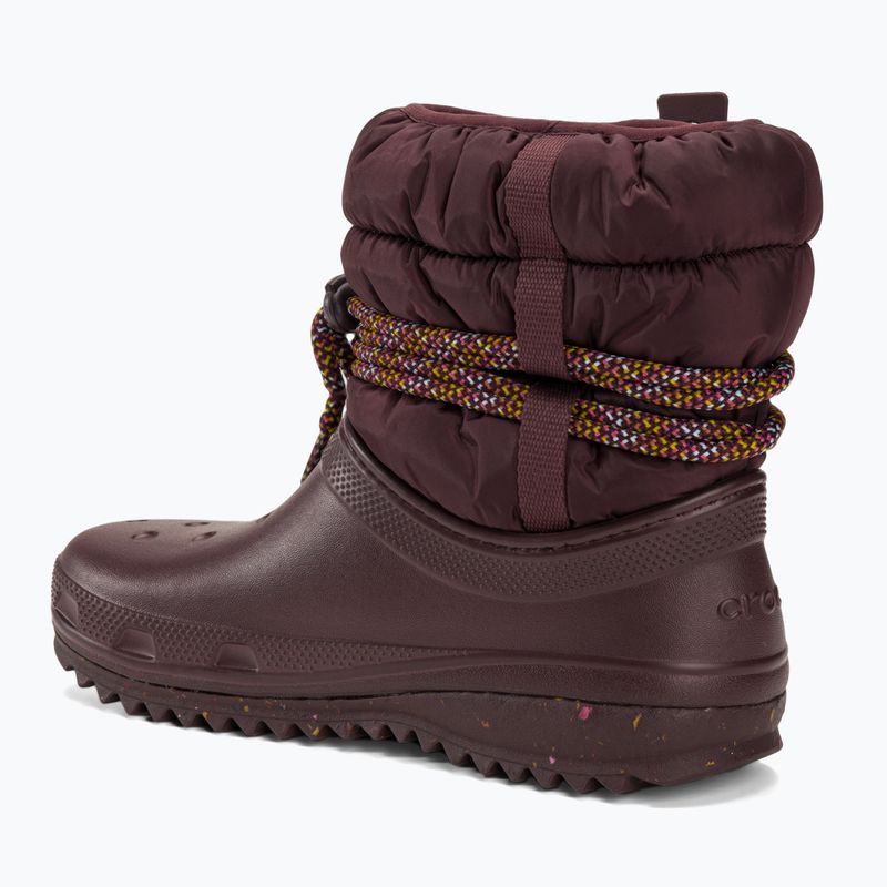 Moteriški sniego batai Crocs Classic Neo Puff Luxe dark cherry 3