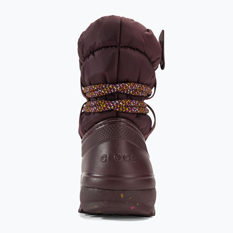 Moteriški sniego batai Crocs Classic Neo Puff Luxe dark cherry 6
