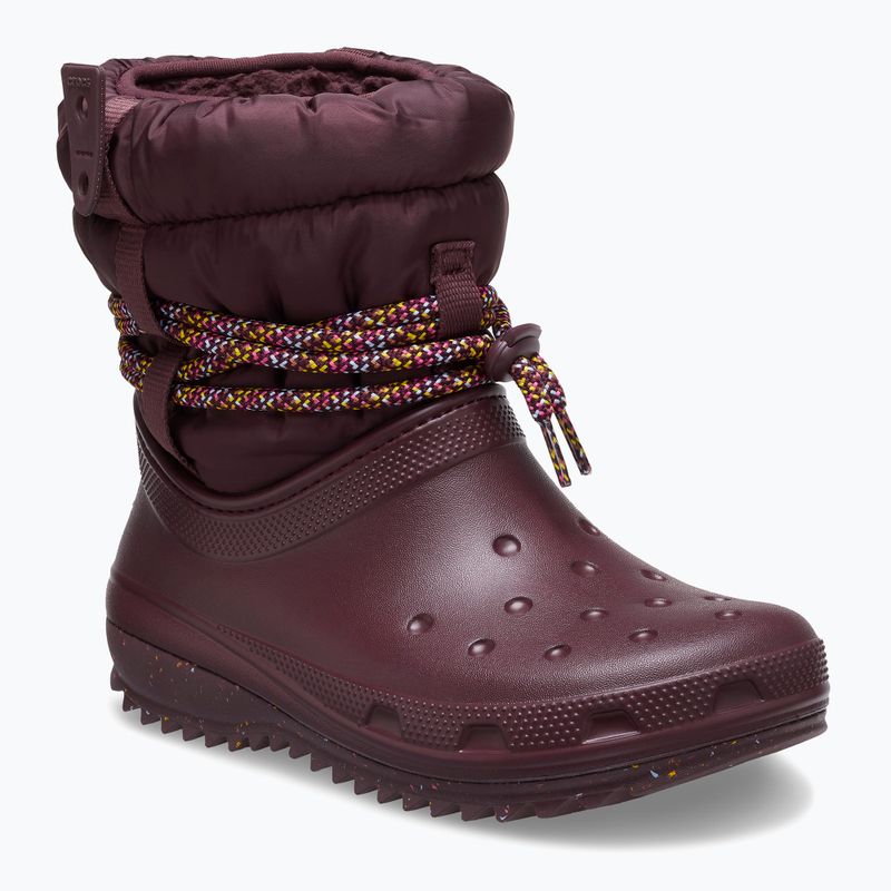 Moteriški sniego batai Crocs Classic Neo Puff Luxe dark cherry 8