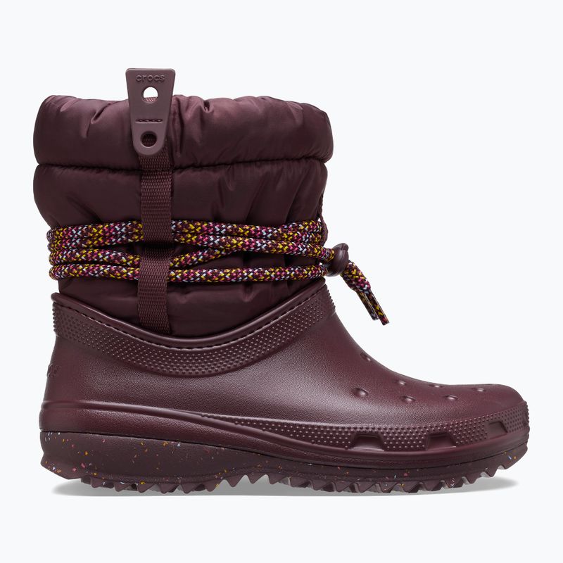 Moteriški sniego batai Crocs Classic Neo Puff Luxe dark cherry 9