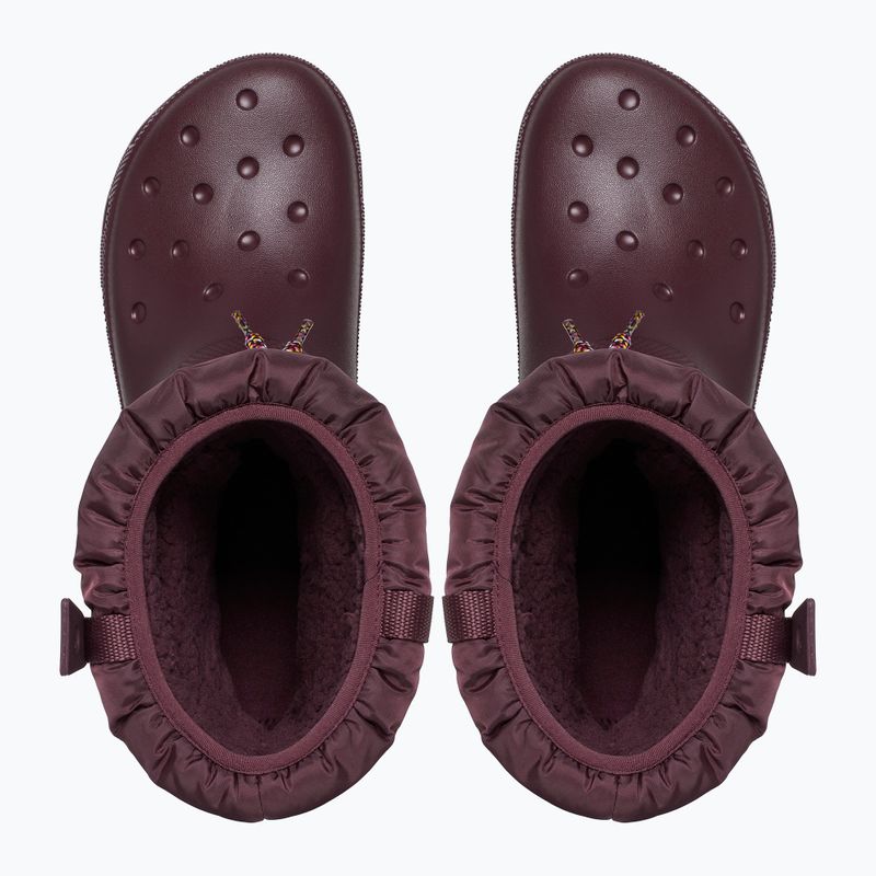 Moteriški sniego batai Crocs Classic Neo Puff Luxe dark cherry 11