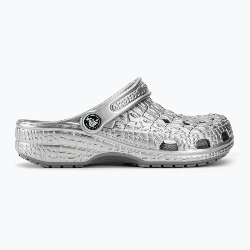 Šlepetės Crocs Classic Metallic Crocskin silver 3