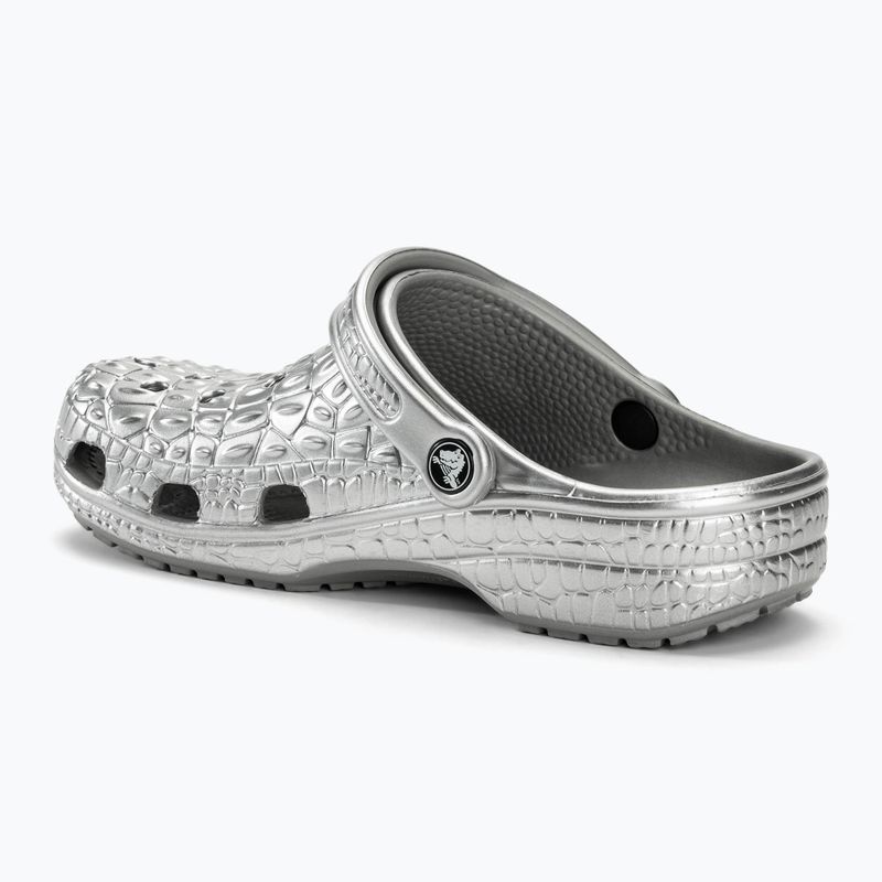 Šlepetės Crocs Classic Metallic Crocskin silver 4