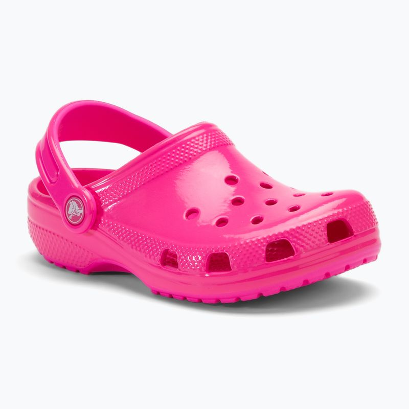 Vaikiškos šlepetės Crocs Classic Neon Highlighter Clog pink crush 2