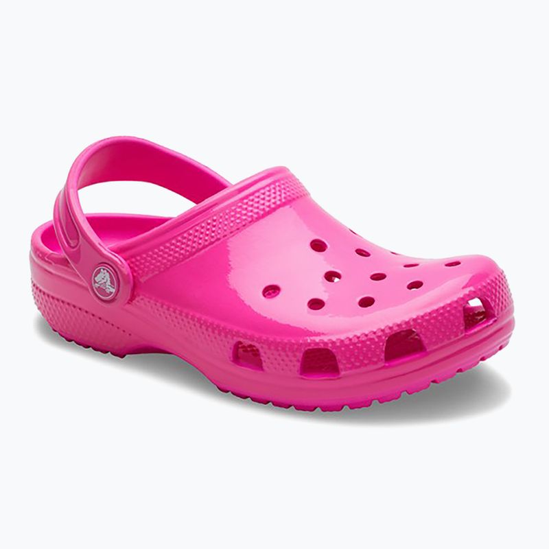 Vaikiškos šlepetės Crocs Classic Neon Highlighter Clog pink crush 9